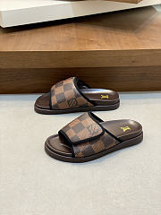 Fortok Louis Vuitton Miami Men Mules Brown - 3