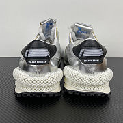 Fortok Golden Goose Marathon sneakers - silver metallic ripstop nylon - black leather star - 3