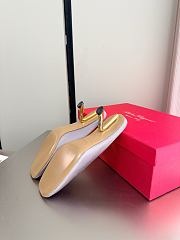 Fortok Ferragamo S-shaped heel mule Purple Satin 5cm - 6