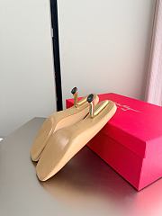 Fortok Ferragamo S-shaped heel mule Beige Lambskin 5cm - 5