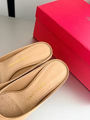 Fortok Ferragamo S-shaped heel mule Beige Lambskin 5cm - 2
