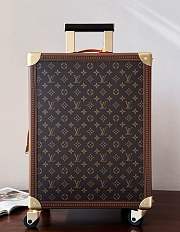 Fortok Louis Vuitton Monogram Rolling Trunk Suitcase Brown 55 x 24 x 39cm - 1