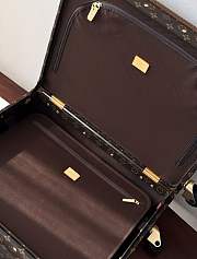 Fortok Louis Vuitton Monogram Rolling Trunk Suitcase Brown 55 x 24 x 39cm - 6