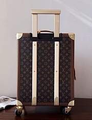 Fortok Louis Vuitton Monogram Rolling Trunk Suitcase Brown 55 x 24 x 39cm - 5
