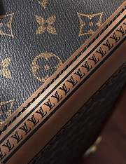 Fortok Louis Vuitton Monogram Rolling Trunk Suitcase Brown 55 x 24 x 39cm - 3