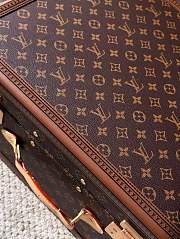 Fortok Louis Vuitton Monogram Rolling Trunk Suitcase Brown 55 x 24 x 39cm - 2
