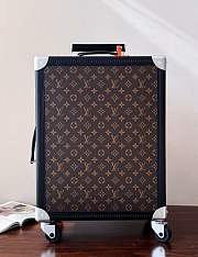 Fortok Louis Vuitton Monogram Rolling Trunk Suitcase Brown/Black 55 x 24 x 39cm - 1