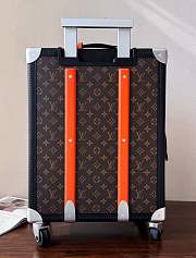 Fortok Louis Vuitton Monogram Rolling Trunk Suitcase Brown/Black 55 x 24 x 39cm - 6