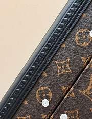 Fortok Louis Vuitton Monogram Rolling Trunk Suitcase Brown/Black 55 x 24 x 39cm - 5