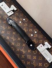 Fortok Louis Vuitton Monogram Rolling Trunk Suitcase Brown/Black 55 x 24 x 39cm - 4