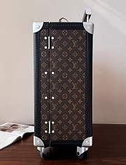 Fortok Louis Vuitton Monogram Rolling Trunk Suitcase Brown/Black 55 x 24 x 39cm - 3