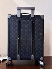 Fortok Louis Vuitton Monogram Rolling Trunk Suitcase Black 55 x 24 x 39cm - 6