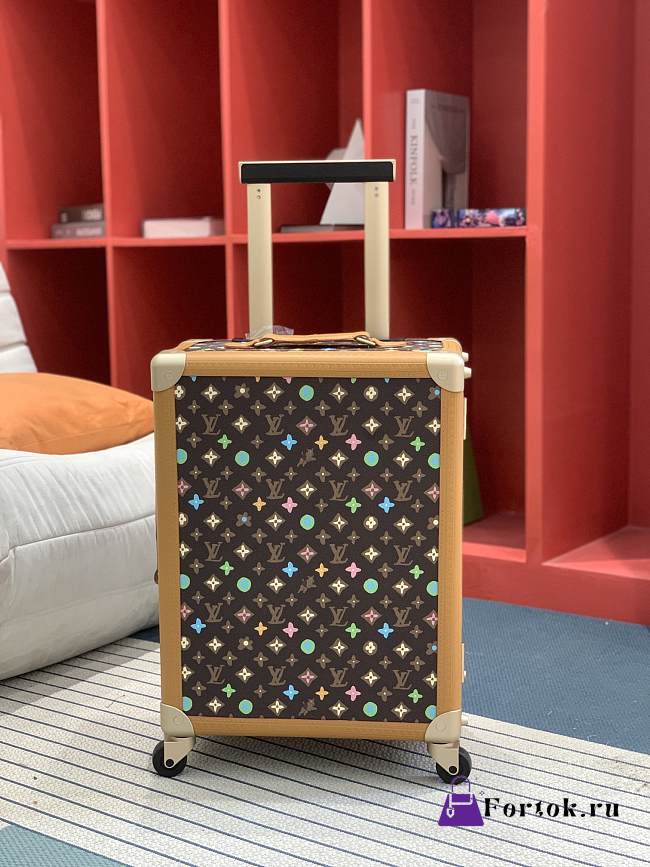 Fortok Louis Vuitton Rolling Trunk Craggy Monogram Brown 39x 55x21cm - 1