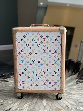 Fortok Louis Vuitton x Takashi Murakami Rolling Trunk Monogram White 39x 55x21cm