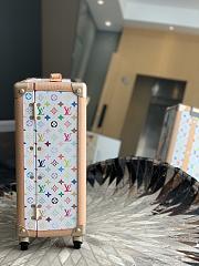 Fortok Louis Vuitton x Takashi Murakami Rolling Trunk Monogram White 39x 55x21cm - 6