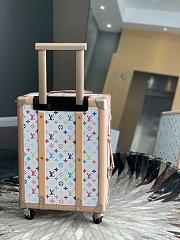 Fortok Louis Vuitton x Takashi Murakami Rolling Trunk Monogram White 39x 55x21cm - 3