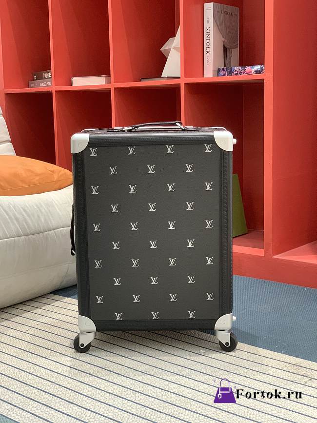 Fortok Louis Vuitton Runway Limited Edition Rolling Trunk Suitcase Black 3 9x 55 x 21cm - 1