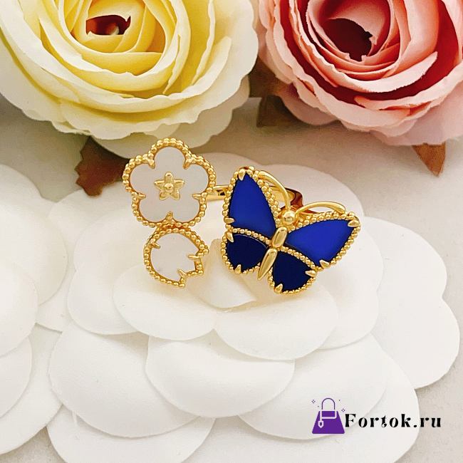 Fortok Van Cleef & Arpels Lucky Spring Butterfly Between the Finger ring Yellow Gold - 1
