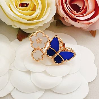 Fortok Van Cleef & Arpels Lucky Spring Butterfly Between the Finger ring Rose Gold