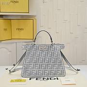 Fortok Fendi Peekaboo ISeeU handbag Silver studded with faux crystal 27×21×11cm - 1