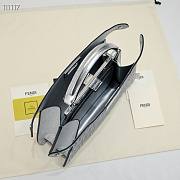 Fortok Fendi Peekaboo ISeeU handbag Silver studded with faux crystal 27×21×11cm - 3