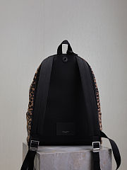 Fortok Saint Laurent Leopard City Backpack 30x38x17cm - 6