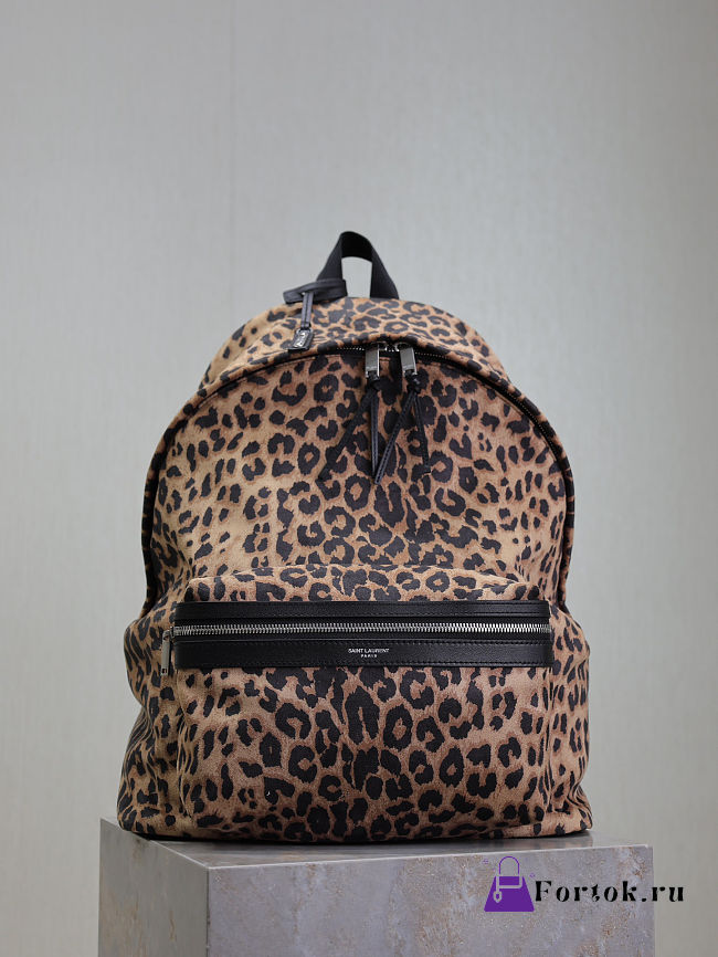 Fortok Saint Laurent Leopard City Backpack 30x38x17cm - 1