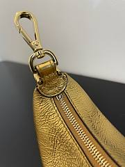Fortok Fendi Nano Fendigraphy hobo bag Metallic Leather Gold 16.5x14x5cm - 6