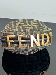 Fortok Fendi Nano Fendigraphy hobo bag Canvas Brown 16.5x14x5cm - 5