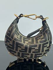 Fortok Fendi Nano Fendigraphy hobo bag Canvas Brown 16.5x14x5cm - 3