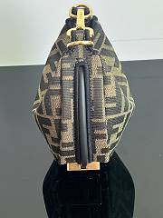 Fortok Fendi Nano Fendigraphy hobo bag Canvas Brown 16.5x14x5cm - 2