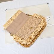 Fortok Fendi Baguette bag Beige FF jacquard fabric tassels 26.5-18-8.5cm - 4
