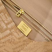 Fortok Fendi Baguette bag Beige FF jacquard fabric tassels 26.5-18-8.5cm - 2