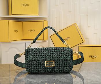 Fortok Fendi Baguette bag Woven green 26*4*13*cm