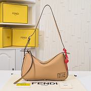 Fortok Fendi Simply Large Shoulder Bag Nude Beige 34.5x4.5x20cm - 1