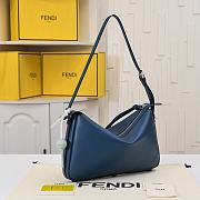 Fortok Fendi Simply Large Shoulder Bag Navy Blue 34.5x4.5x20cm - 6