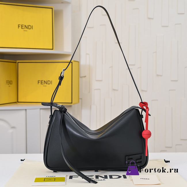 Fortok Fendi Simply Large Shoulder Bag Black 34.5x4.5x20cm - 1