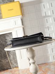 Fortok Fendi Wallet On Chain Baguette Leather Black 21x11.5x5cm - 5