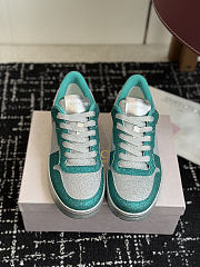 Fortok Jimmy Choo 26ss Florent Glitter Trainer Teal - 1