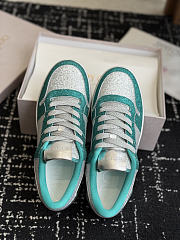 Fortok Jimmy Choo 26ss Florent Glitter Trainer Teal - 6