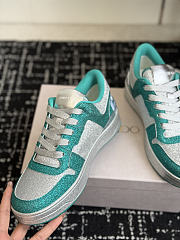 Fortok Jimmy Choo 26ss Florent Glitter Trainer Teal - 4