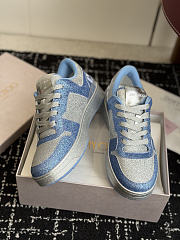 Fortok Jimmy Choo 26ss Florent Glitter Trainer Blue - 4