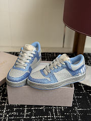 Fortok Jimmy Choo 26ss Florent Glitter Trainer Blue - 2