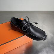 Fortok Hermes Member Loafer Smooth Leather Black  - 4