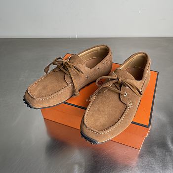 Fortok Hermes Member Loafer Suede Brown 02