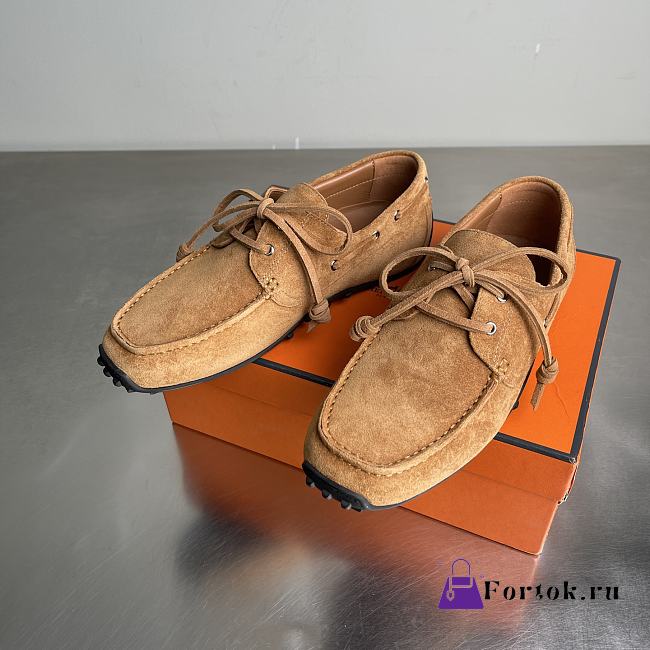 Fortok Hermes Member Loafer Suede Brown 03 - 1