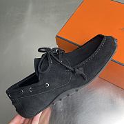 Fortok Hermes Member Loafer Suede Black - 6