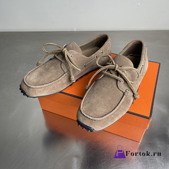 Fortok Hermes Member Loafer Suede Brown 04 - 1