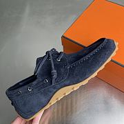 Fortok Hermes Member Loafer Suede Navy Blue - 4