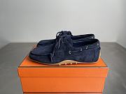Fortok Hermes Member Loafer Suede Navy Blue - 5